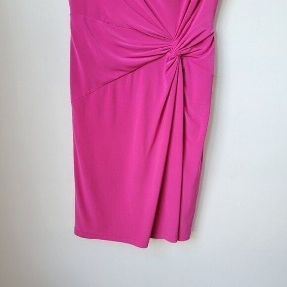 ADRIANNA PAPEL Side Ruched Detail Barbie Pink Color Shift Dress Size 2 - Picture 10 of 11
